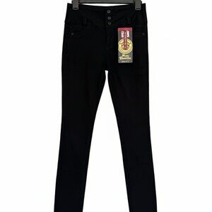 NWT Max Bonita High Rise Colombian Style Levantacola Black Skinny Trousers